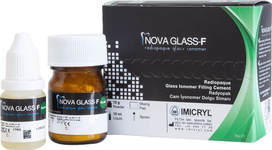 Imicryl Nova Glass F Radyopak Cam İonomer Dolgu Simanı 15 gr