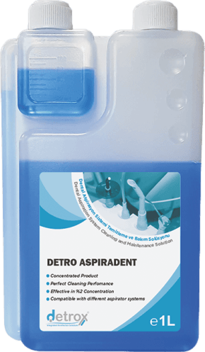 Detrox Aspiradent - Dental Aspirasyon Sistemi Temizleme ve Bakım Solüsyonu 1 L