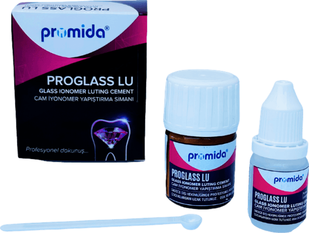 Promida Proglass LU - Cam İyonomer Yapıştırma Simanı (35 gr Toz , 20 ml Likit) (Meron Muadili)