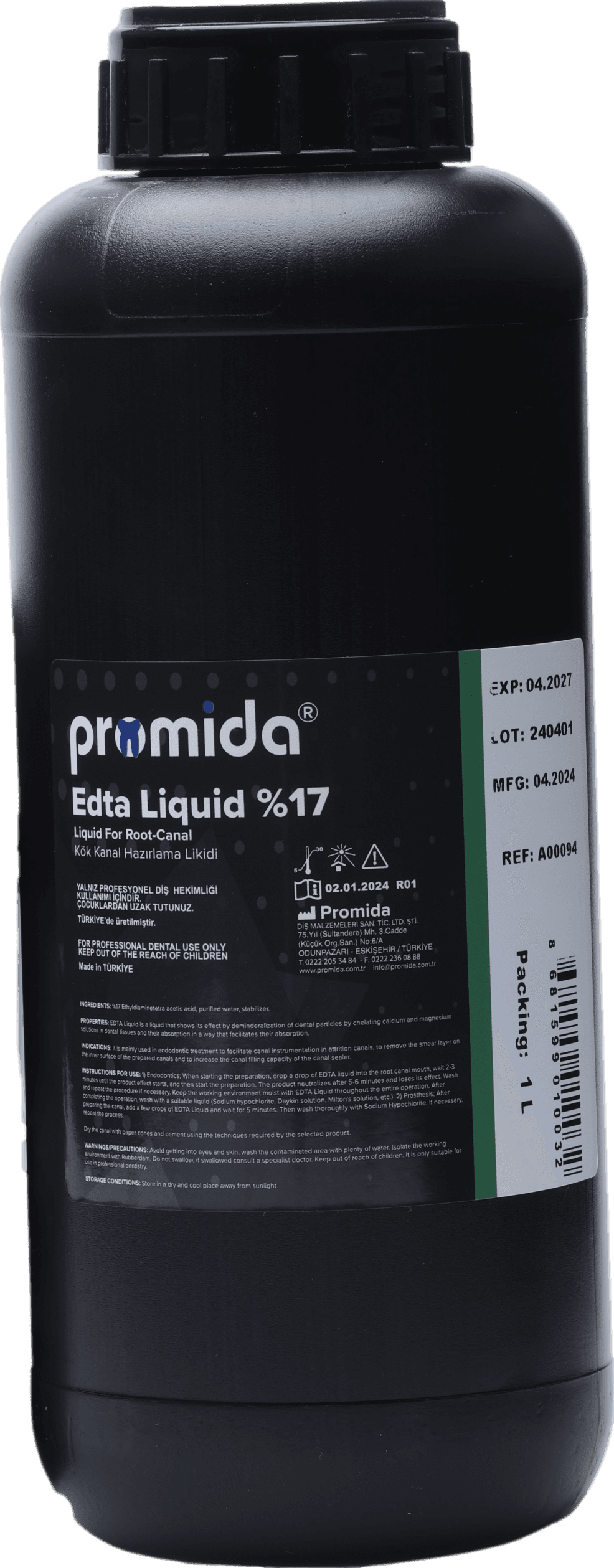 Promida %17 Edta Liquid Kök Kanal Hazırlama Likidi
