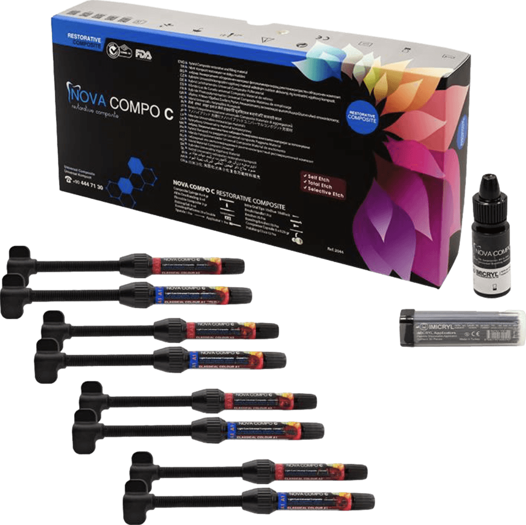 İmicryl Nova Compo C Nanohibrit Üniversal Kompozit 8 li Set