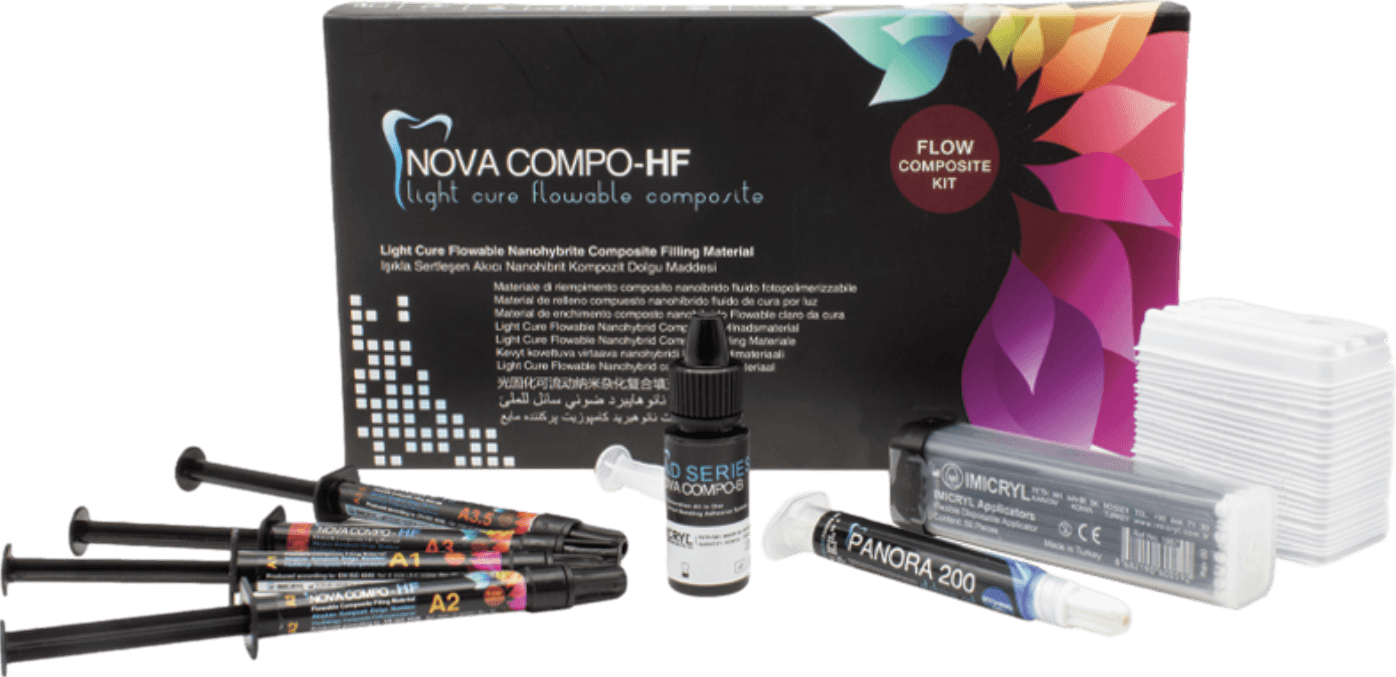 İmicryl Nova Compo HF Akışkan Kompozit Flow Set 4 x 2g Şırınga
