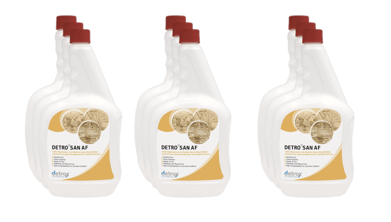 Detrox Detrosan AF – Alkolsüz Yüzey Dezenfektanı 1L × 9 Adet